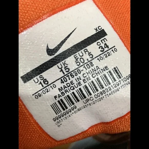 RARE 🔥Nike Zoom Lebron‎ Soldier IV EXTREMELY RARE SAMPLE 407630-108 Size 16